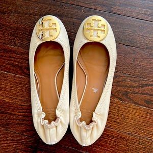 Tory Burch Claire Ballet 6.5 ivory
